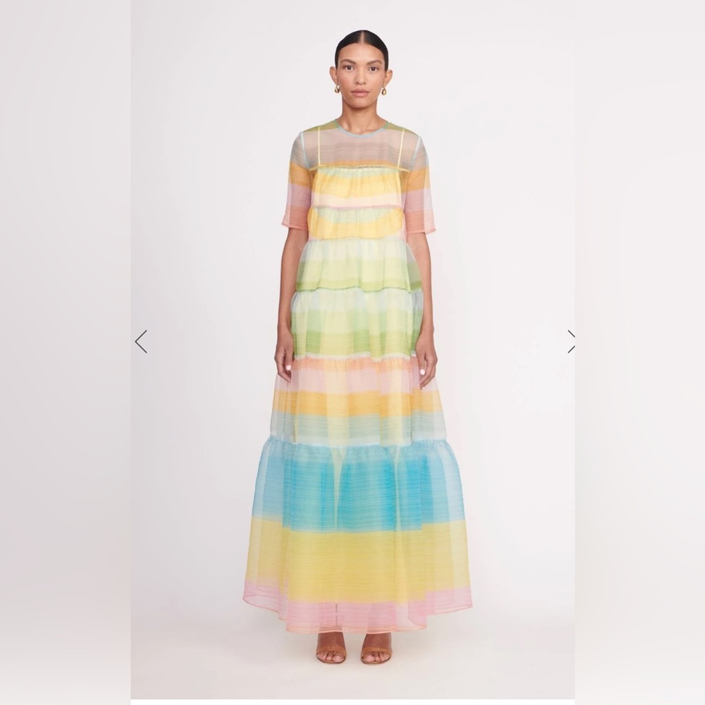 STAUD Hyacinth Dress Coastal Ombré Size L